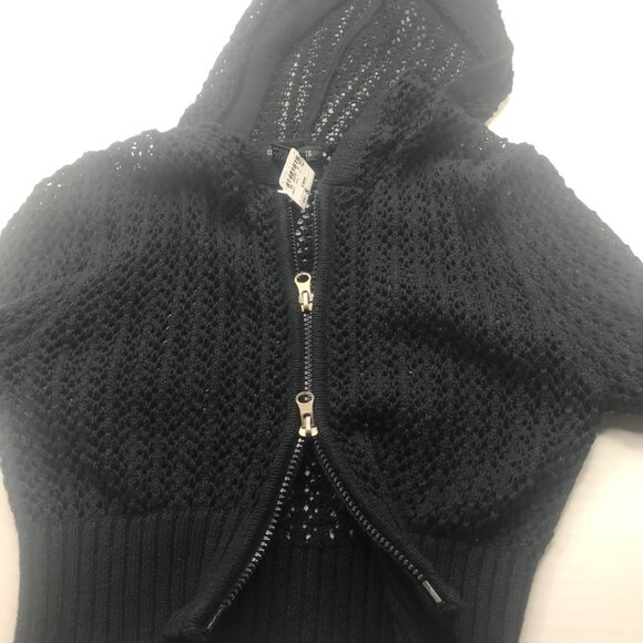 Cool Attitudes Women's Hooded Sweater Knit Size Small Black New With Tags - Picture 6 of 14